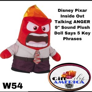 Disney Pixar Inside Out Talking ANGER 9" Sound Plu